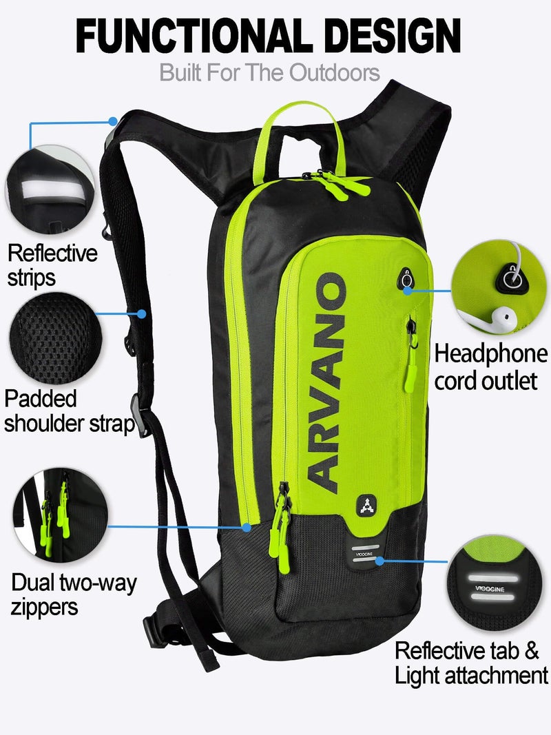 Arvano Hydration Backpack, Lightweight Hydration Pack with 2L Water Bladder, 6L Water Backpack for Men Women Cycling, Hiking, Mountain Biking, Skiing - Image 2
